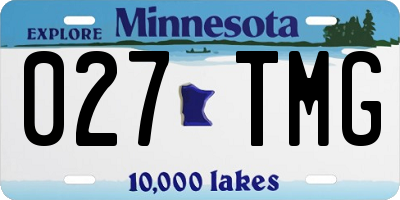 MN license plate 027TMG