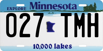 MN license plate 027TMH