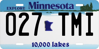 MN license plate 027TMI