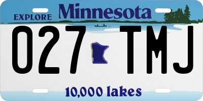MN license plate 027TMJ