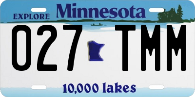 MN license plate 027TMM
