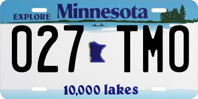 MN license plate 027TMO