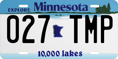 MN license plate 027TMP