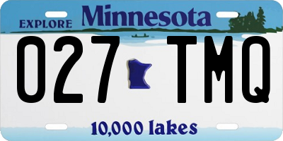 MN license plate 027TMQ