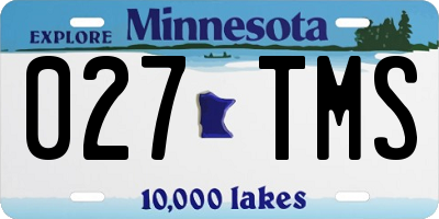 MN license plate 027TMS