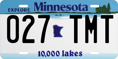 MN license plate 027TMT