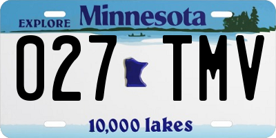 MN license plate 027TMV