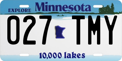 MN license plate 027TMY