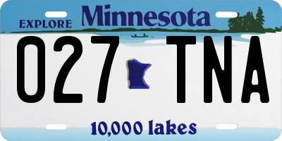 MN license plate 027TNA