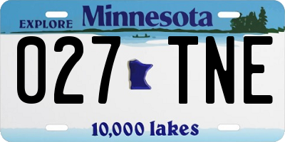 MN license plate 027TNE