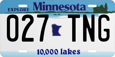 MN license plate 027TNG