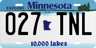 MN license plate 027TNL