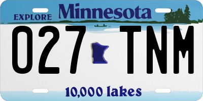 MN license plate 027TNM