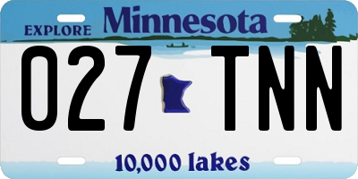 MN license plate 027TNN