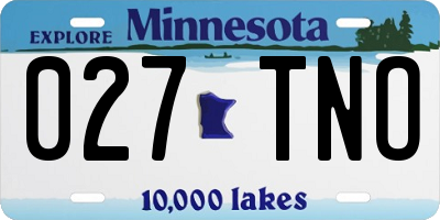 MN license plate 027TNO