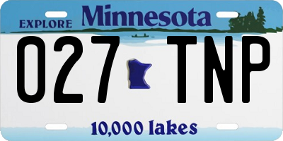 MN license plate 027TNP