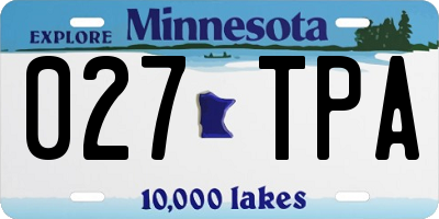 MN license plate 027TPA