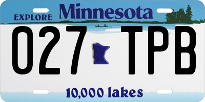 MN license plate 027TPB