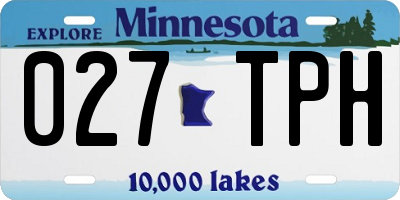 MN license plate 027TPH