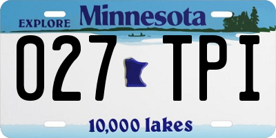 MN license plate 027TPI