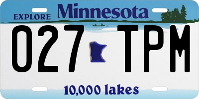 MN license plate 027TPM