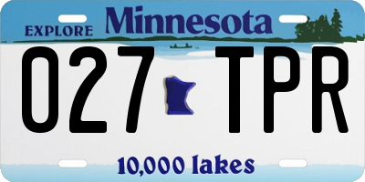 MN license plate 027TPR