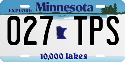 MN license plate 027TPS