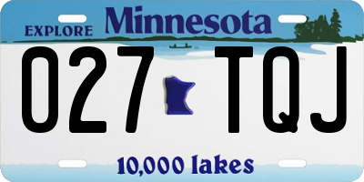 MN license plate 027TQJ