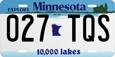 MN license plate 027TQS