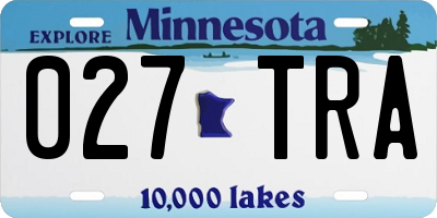 MN license plate 027TRA