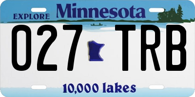 MN license plate 027TRB