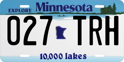 MN license plate 027TRH