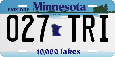MN license plate 027TRI