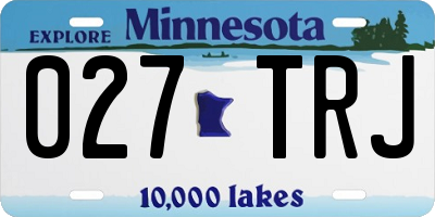 MN license plate 027TRJ