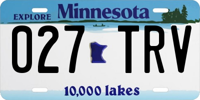 MN license plate 027TRV
