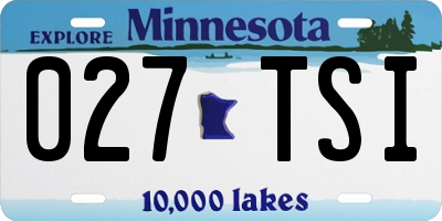 MN license plate 027TSI
