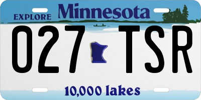 MN license plate 027TSR