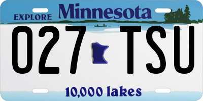 MN license plate 027TSU