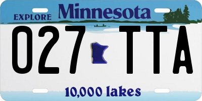 MN license plate 027TTA