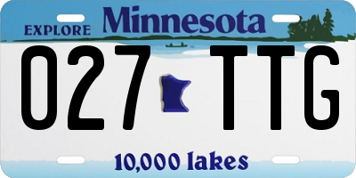MN license plate 027TTG