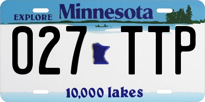 MN license plate 027TTP