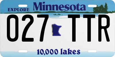 MN license plate 027TTR