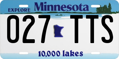 MN license plate 027TTS