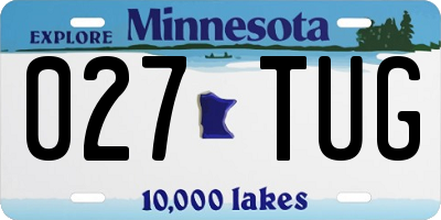 MN license plate 027TUG