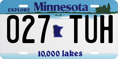 MN license plate 027TUH