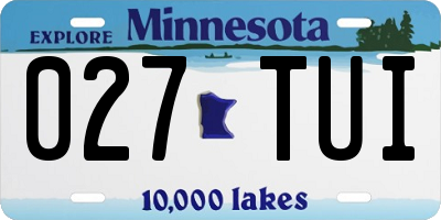 MN license plate 027TUI