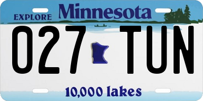 MN license plate 027TUN