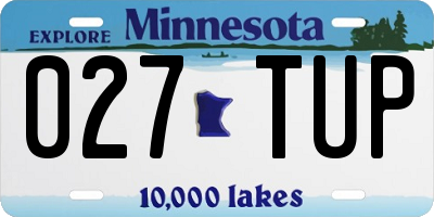 MN license plate 027TUP