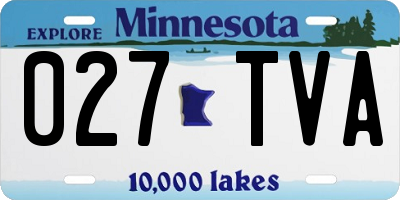MN license plate 027TVA
