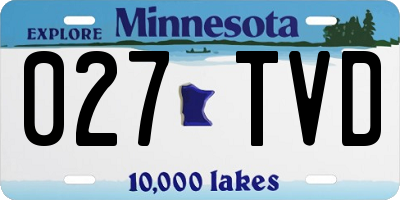 MN license plate 027TVD